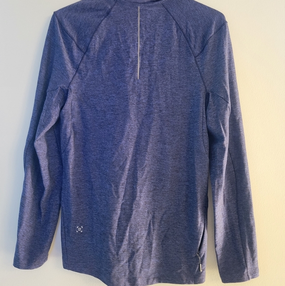 Lululemon Surge Warm 1/2 Zip Heathered Cerulean Blue / Black XS - Picture 5 of 7